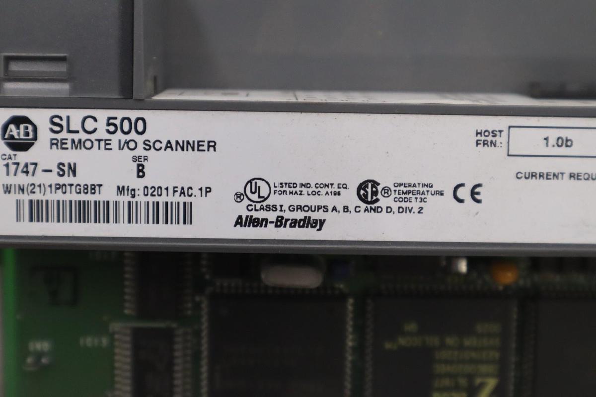 Used NEW OPEN BOX AB Allen-Bradley AB 1747-SN SLC 500 Remote I/O Scanner STK GF76A