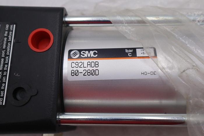 NEW SMC C92LADB80-280D PNEUMATIC CYLINDER WITH C92LA80-DA LOCK NEW STOCK S-320