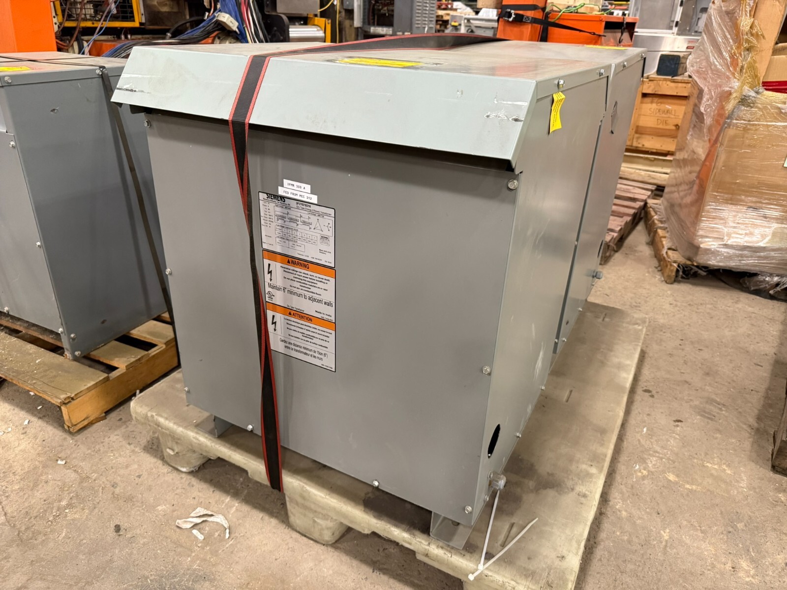 Used Siemens Low Voltage Dry-Type 3-Phase Transformer 3F3Y075D16 75 KVA STOCK HP-114