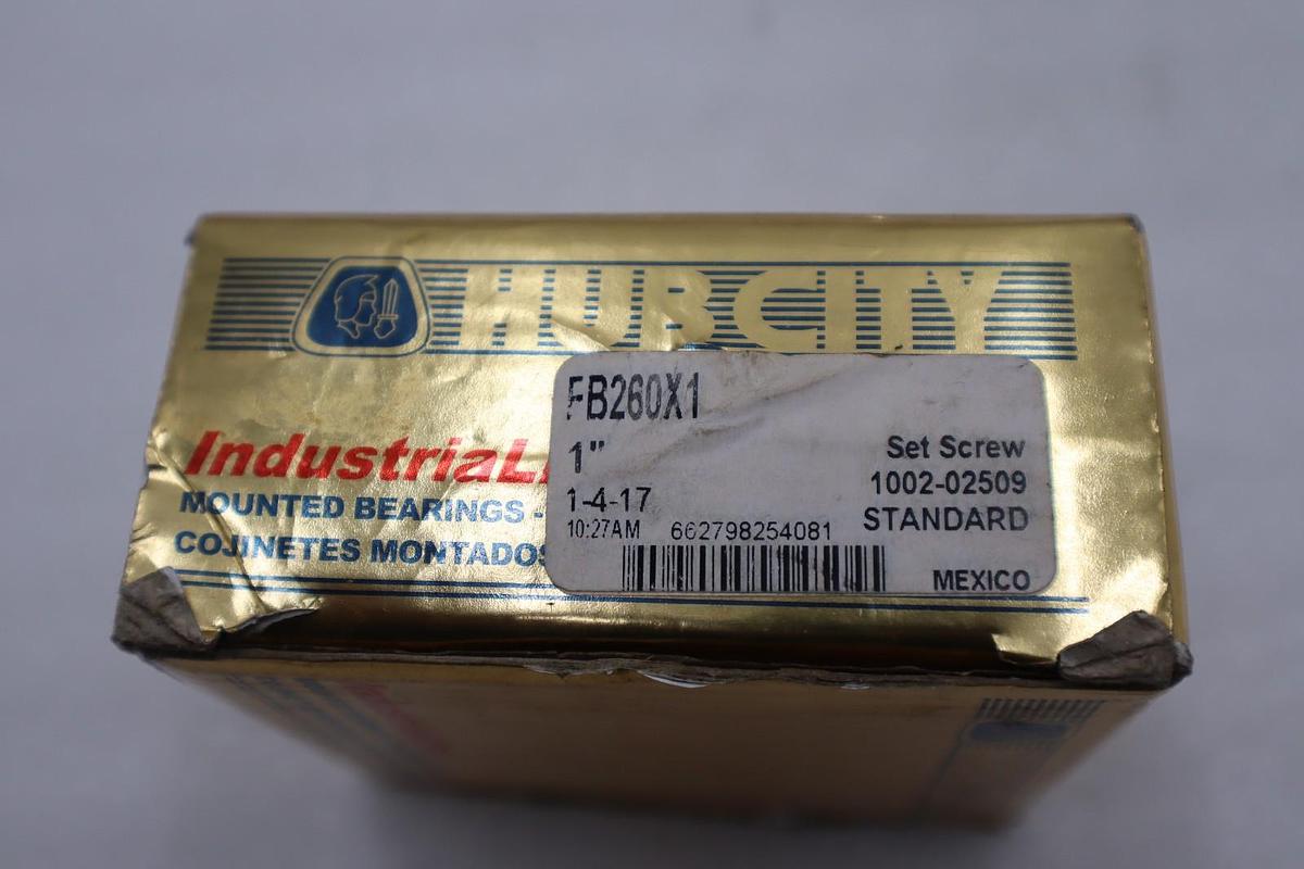 NEW HUB CITY FB260X1 1" ID 2 BOLT FLANGE BEARING STK H1012A
