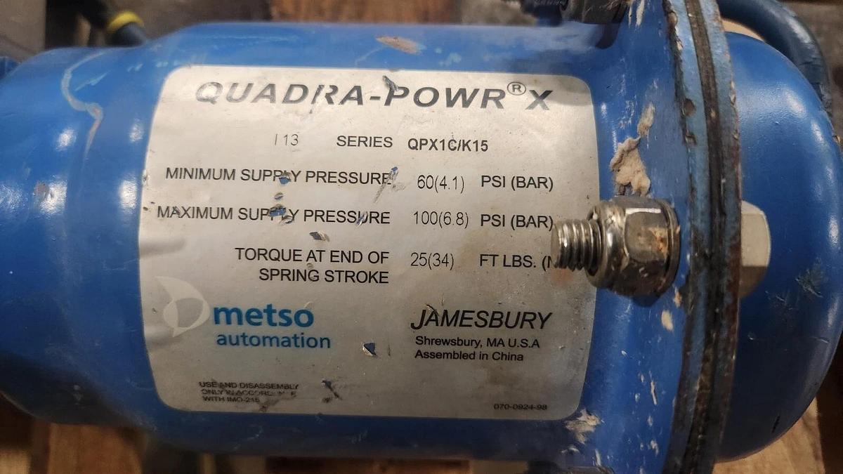Used QUADRA-POWR® X ROTARY ACTUATORS QPX1C/K15 W/ NELES METSO ND9103HN STOCK PF - 211