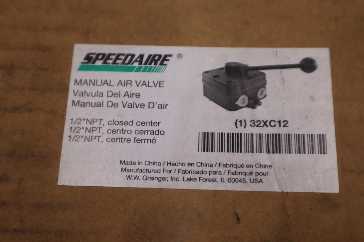 Used SPEEDAIRE 32XC12 Manual Air Control Valve Lever - NEW IN BOX - STOCK 3149CC
