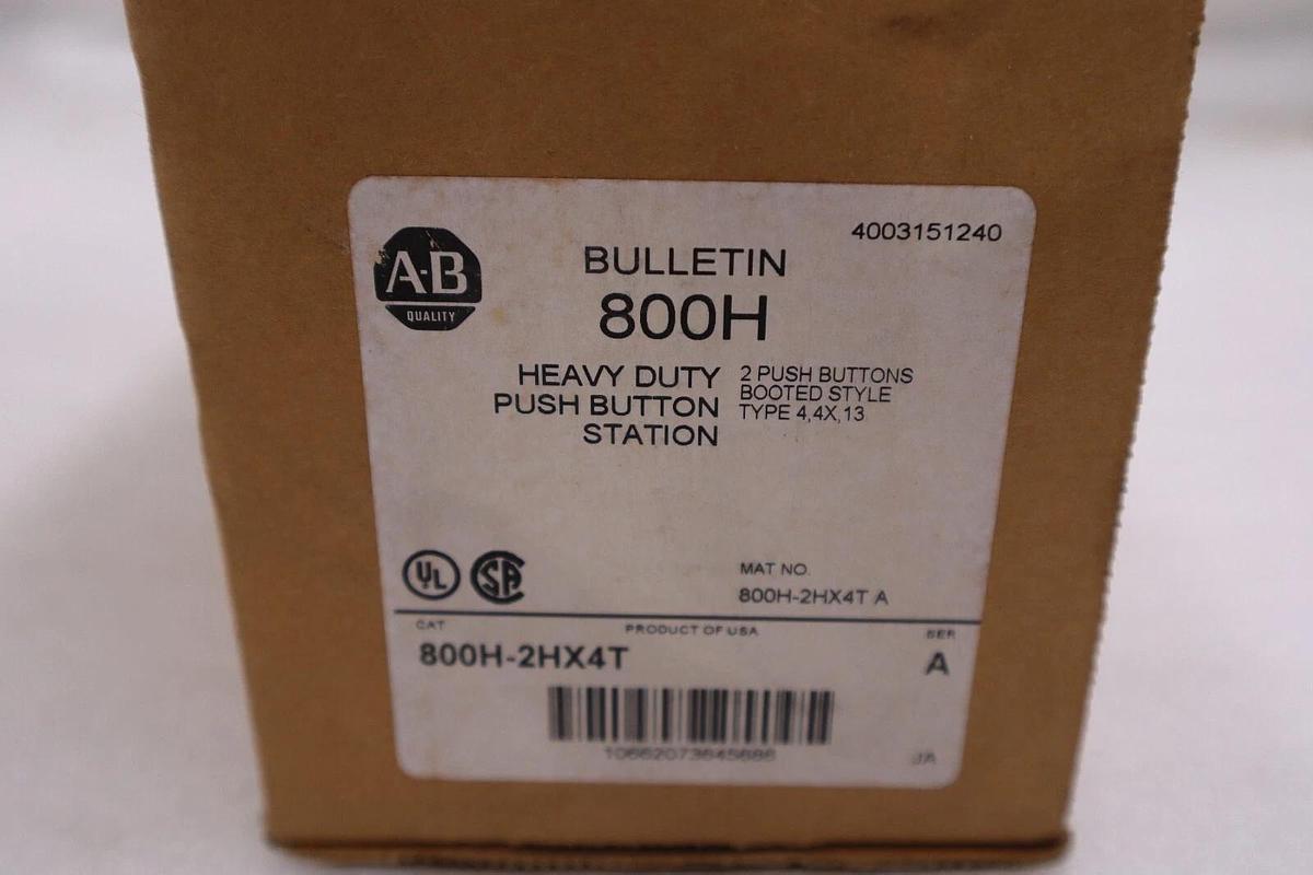 Used NEW ALLEN BRADLEY 800H-2HX4T 800T/H ASSEMBLED STATION TWO FLUSH STOCK H141