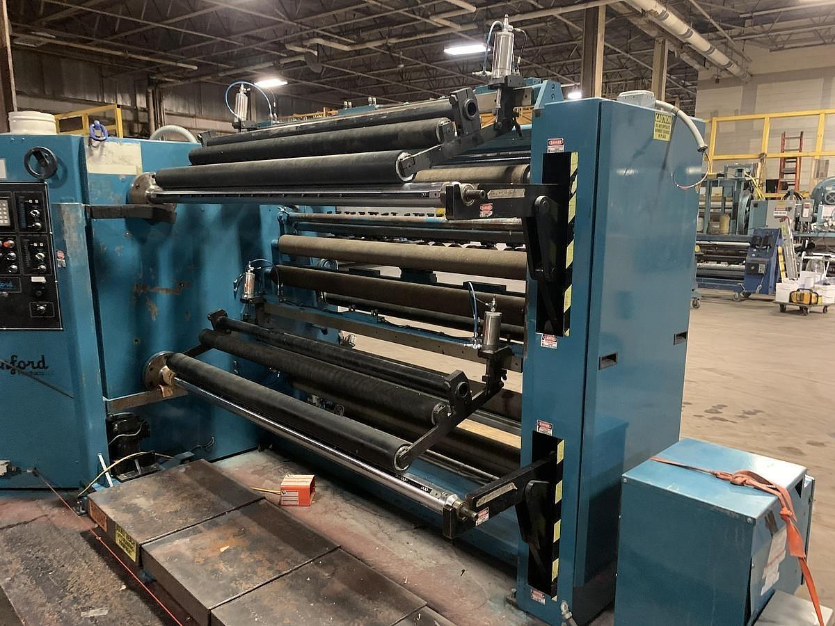 Used 62" STANFORD DUPLEX SLITTER REWINDER MODEL 2038-RT