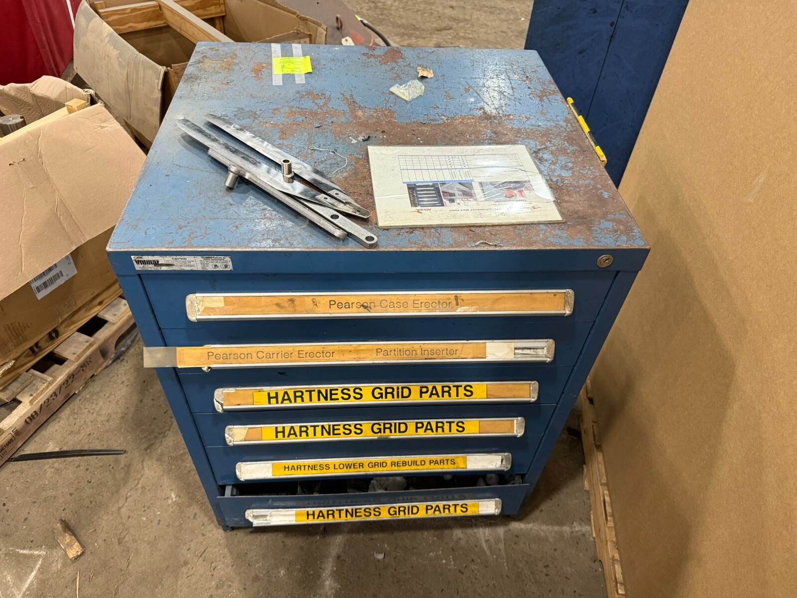 Used STANLEY VIDMAR CABINET SIX DRAWER STOCK HP-23