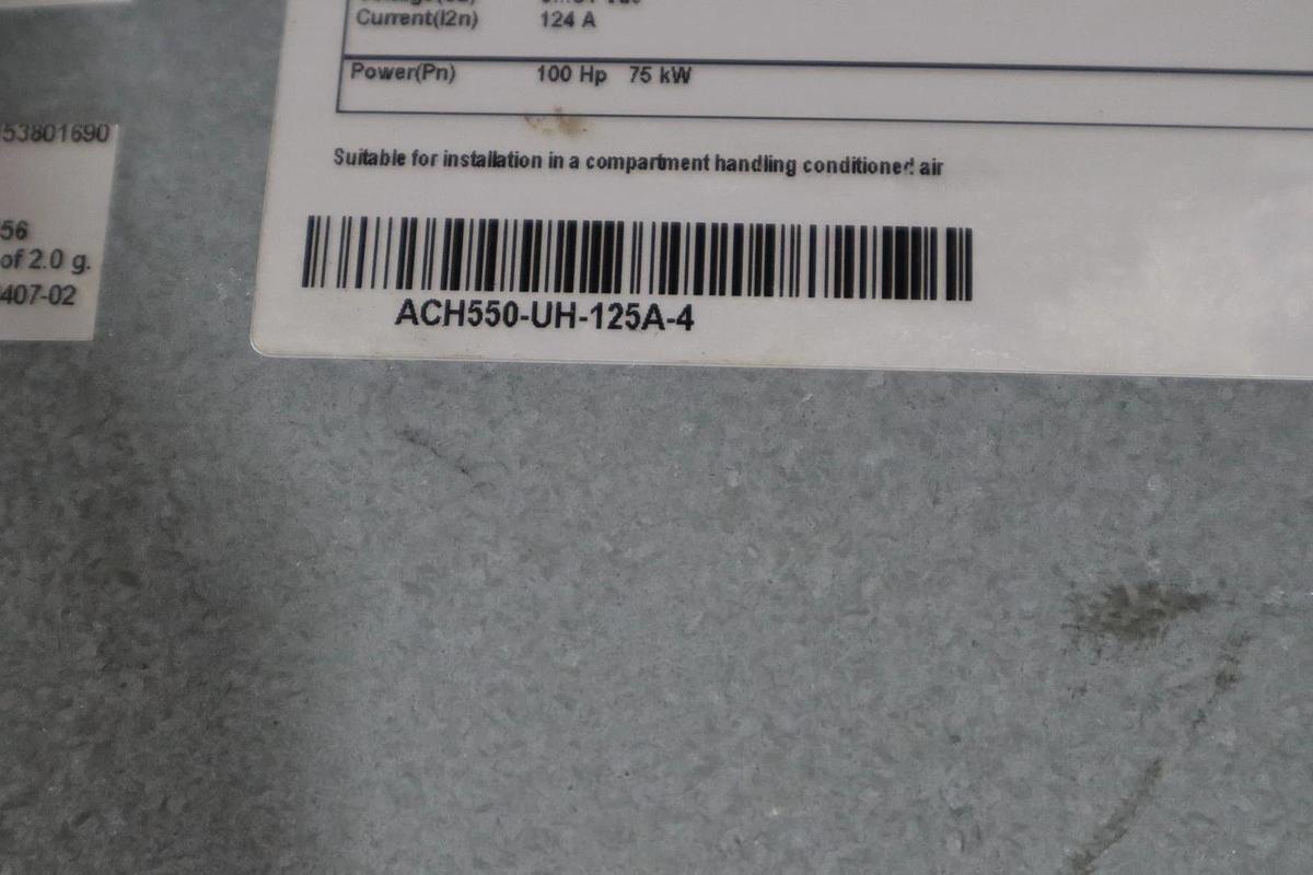 Used ABB ACH550-UH-125A-4 AC DRIVE 550 SERIES 3 PHASE 380-480 V AC STOCK HP143