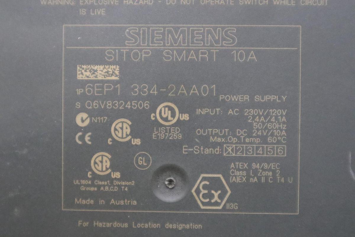 Used Siemens 6EP1 334-2AA01 SITOP Power Supply STOCK H1434