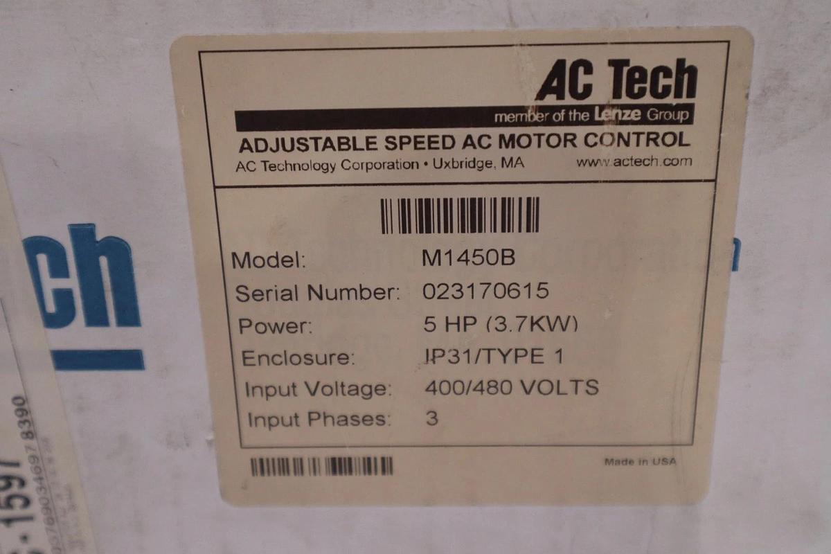 LENZE AC Tech M1450B 5HP 3.7KW 400/480V AC Drive NEW IN BOX STOCK 2173A