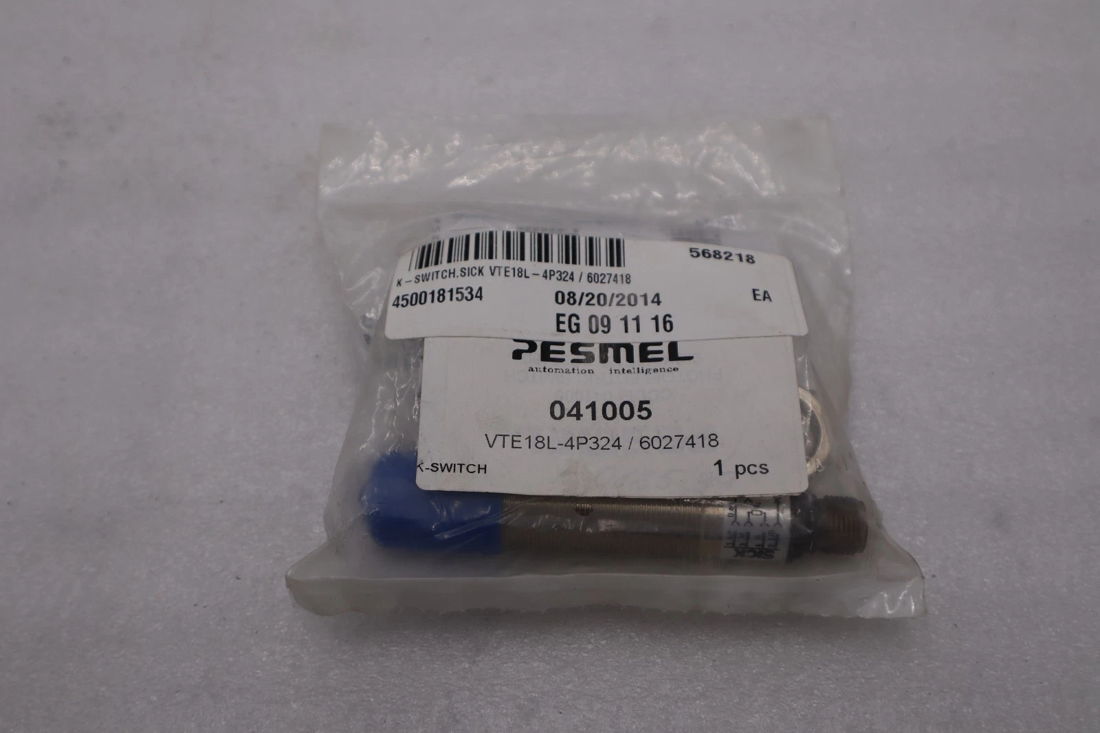 Used SICK VTE18L-4P324/ 6027418 PHOTOELECTRIC PROXIMITY SENSOR STOCK H1591A