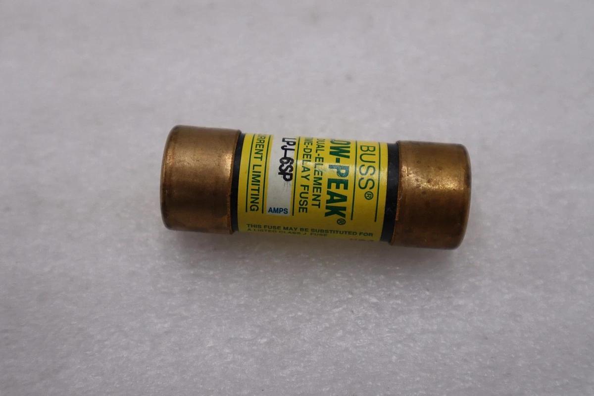 Used LOT OF 9 - BUSSMANN LOW PEAK LPJ-6SP FUSE - STOCK H596A