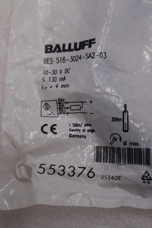 Used NEW BALLUFF BES516-3024-SA2-03 SENSOR STOCK H1540A