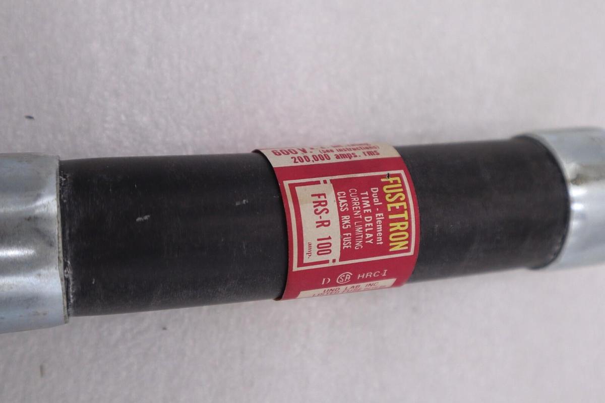 Used NEW OPEN BOX FRS-R-100 100 Amp Fusetron Time-Delay Fuse, 600V STOCK K-2797