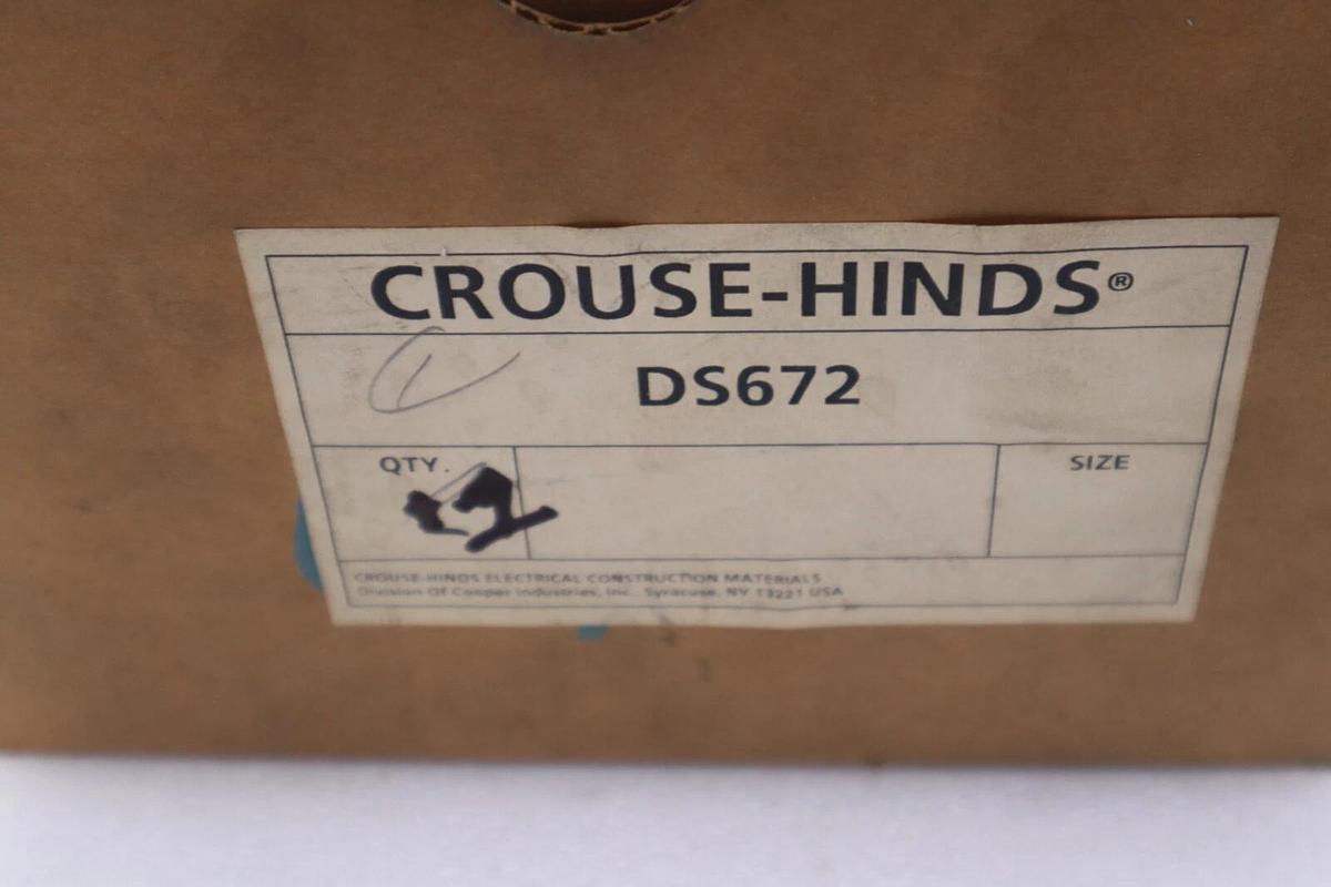 CROUSE-HINDS DS672 HAZARDOUS LOCATION COVER STOCK #5477