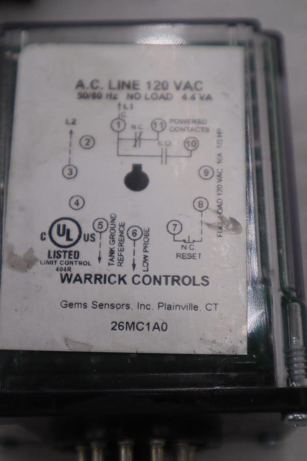 Used Warrick-Gems Sensors & Controls 26MC1A0 NEW OPEN BOX STK K3979CC