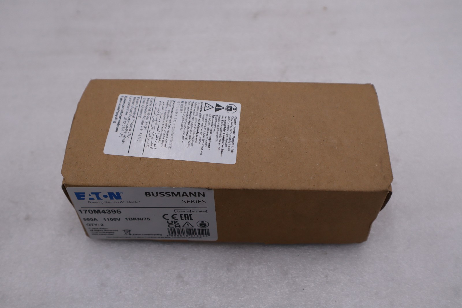 BOX OF (2) NEW Eaton BUSSMANN 170M4395 Fuse STOCK GF-50A