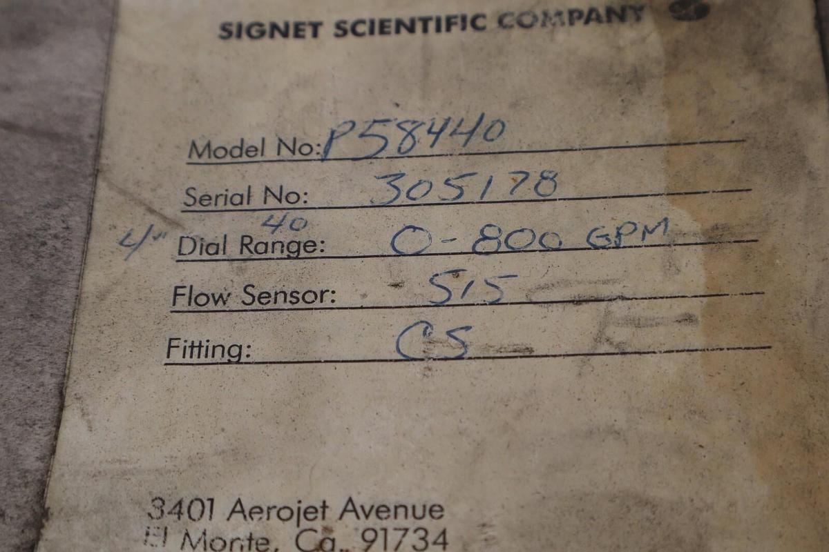 BRAND NEW SIGNET SCIENTIFIC P58440 FLOWMETER STOCK 2355