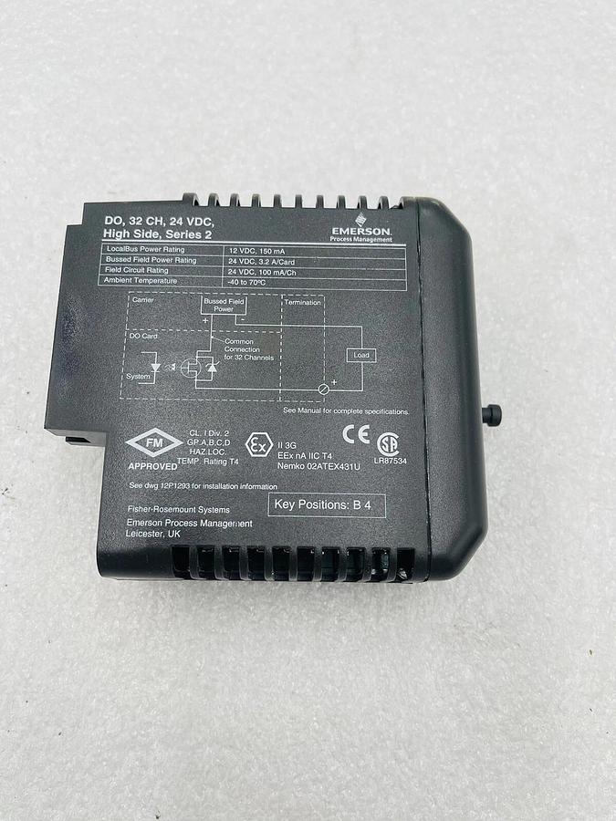 Used EMERSON KJ3204X1-BA1 MODULE OUT CARD  32 CHANNEL 24VDC #K-2496