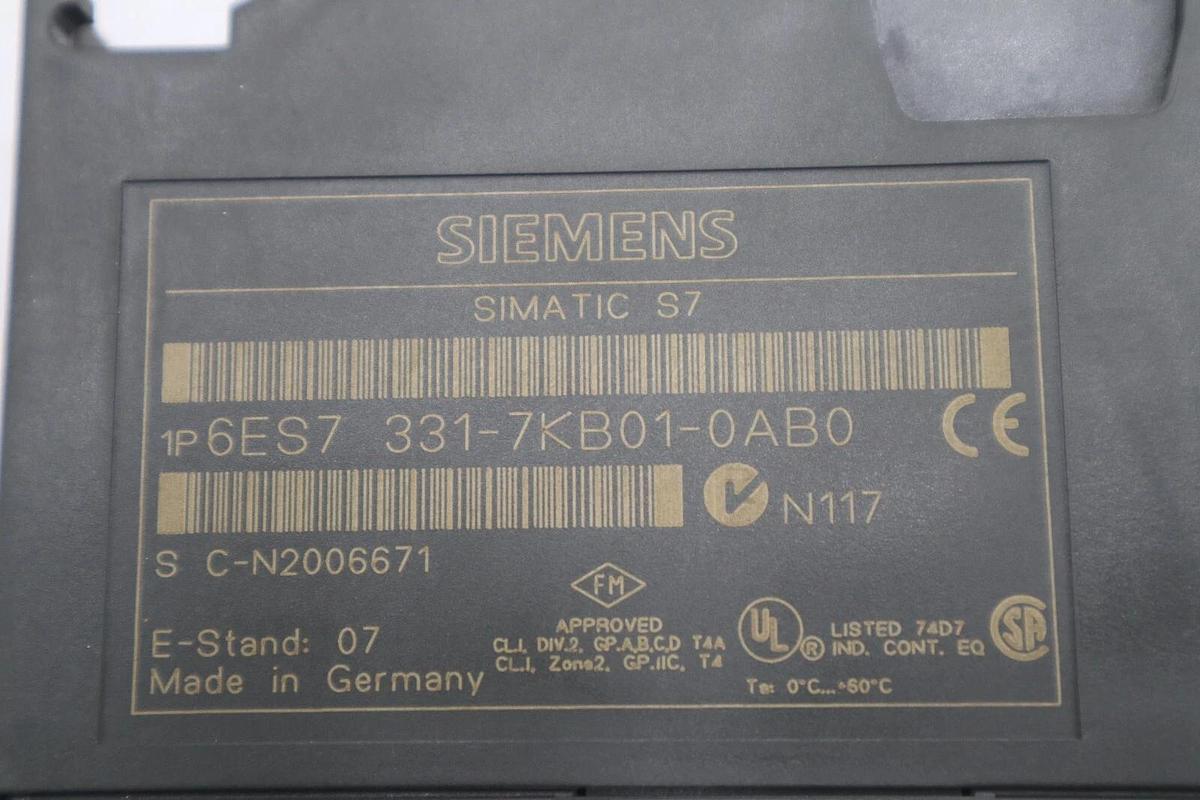 Used Siemens 6ES7331-7KB01-0AB0 6ES7 331-7KB01-0AB0 INPUT MODULE STOCK K-3507