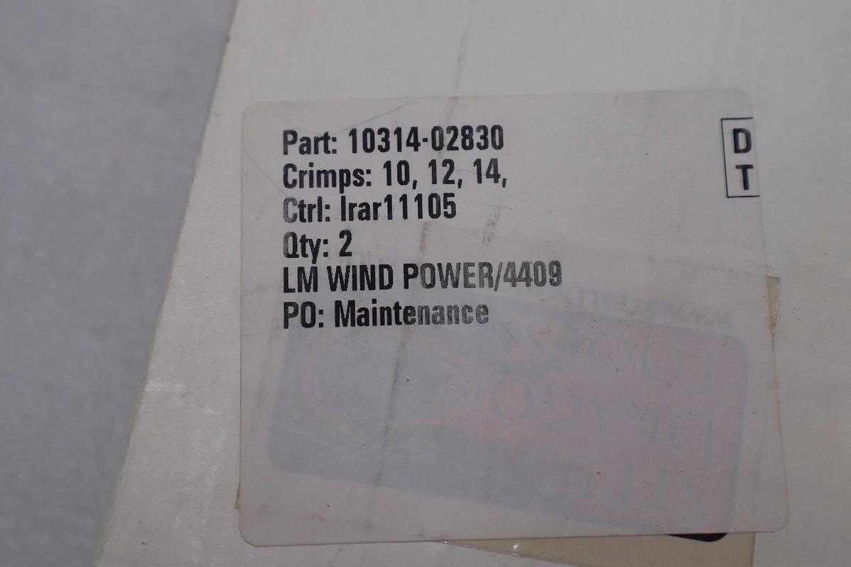 Used Crimps 10, 12, 14 PN 10314-02830 LM Wind Power/4409  #2775