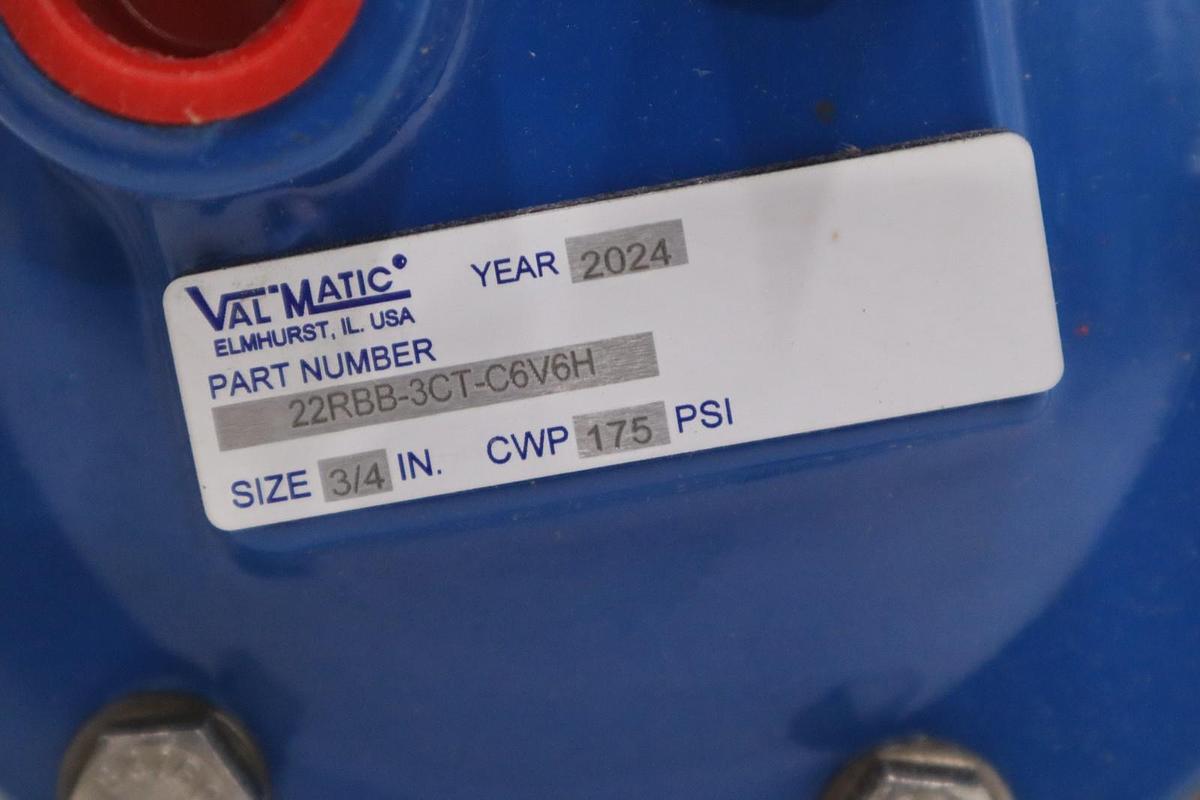 Used Val Matic Check Valve 22RBB-3CT-C6V6H 1/2-3/4" Flanged Valve 175PSI NEW #2081B