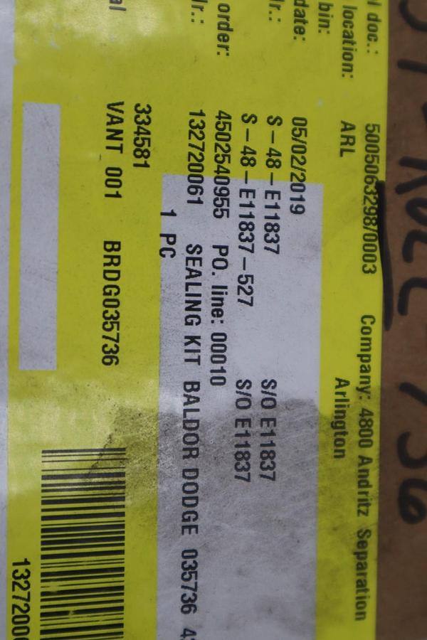 DODGE 035736 42TTDN095M SPHERICAL ROLLER BEARING SEAL KIT - STOCK GF596A