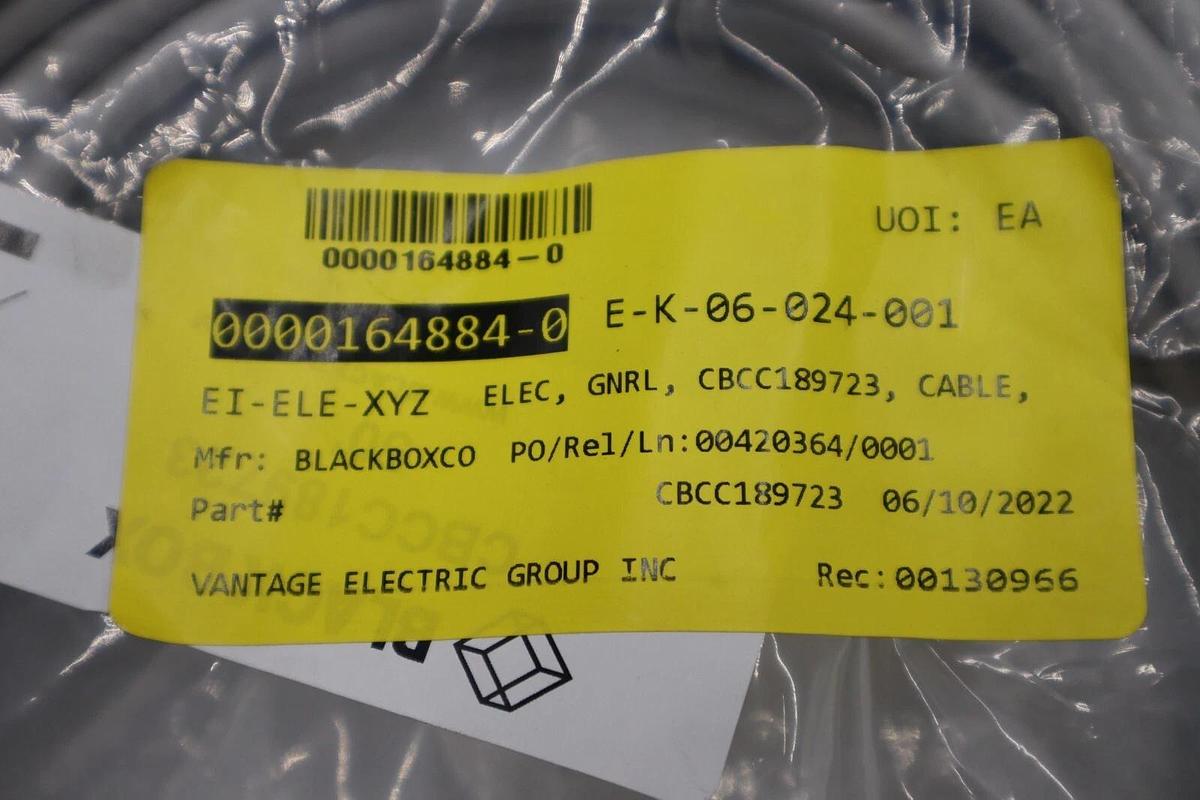 Used NEW BLACK BOX CBCC-189723 50' CABLE STOCK G715