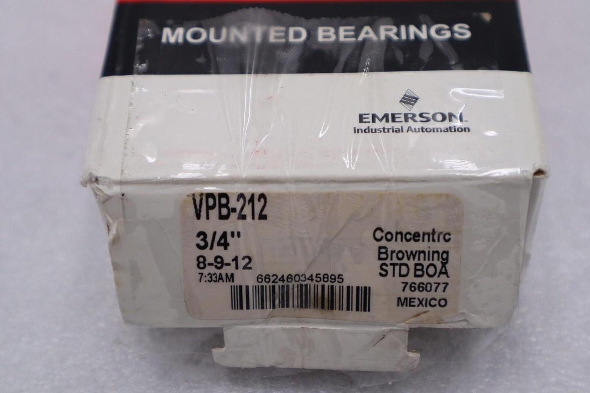Used EMERSON VPB-212 VPB212 Regal Beloit Browning Oah Pillow Block STOCK B-1591