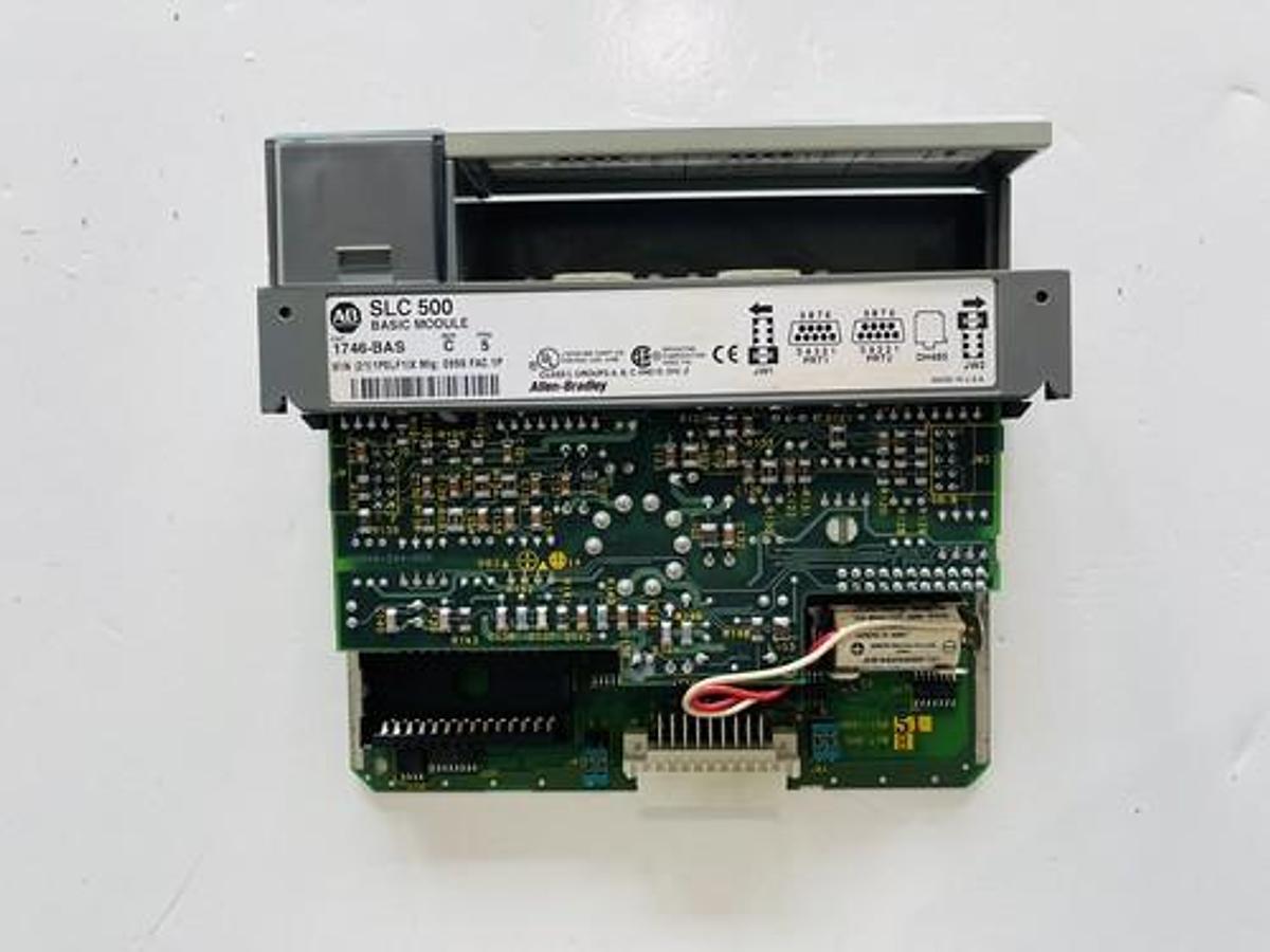 Used ALLEN BRADLEY 1746-BAS SLC 500 BASIC FRN 5 SER C I/O MODULE #K-837