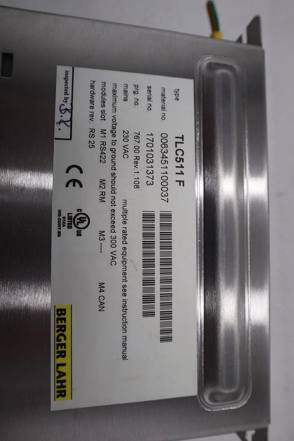 Used Bereger Lahr TLC511 F Servo Drive POSITIONING CONTROLLER 5 AMP STOCK B-719