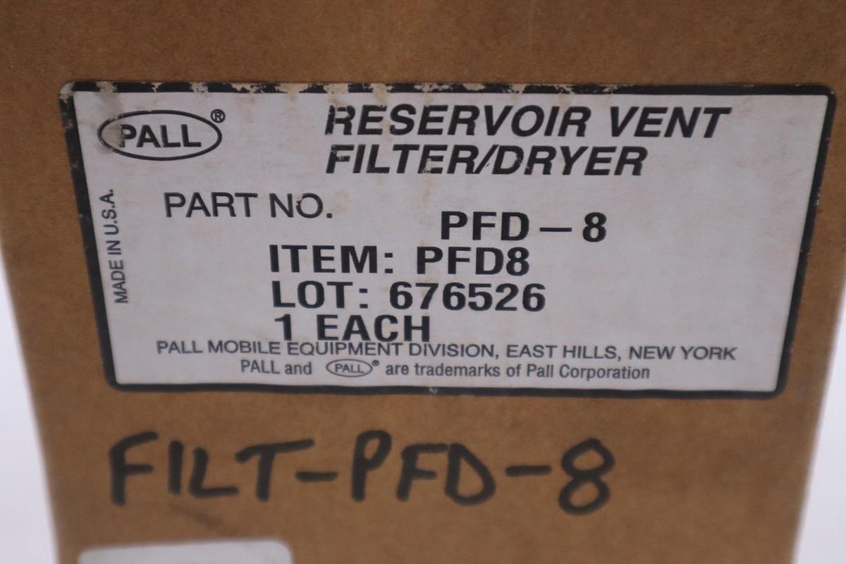 Used NEW OPEN BOX PALL PFD-8 RESEVOIR VENT FILTER STK GF1208