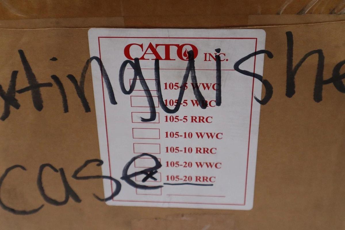 Used CATO 105-20 RRC RED PLASTIC FIRE EXTINGUISHER CABINET 20 LB - BRAND NEW - 3133CC