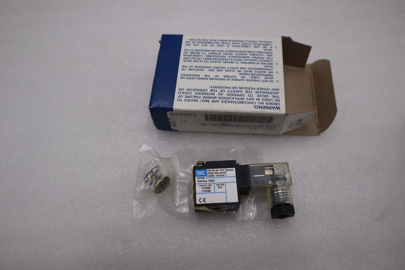 Used NEW OPEN BOX Mac VALVE DAAJ-1KD STOCK G930A
