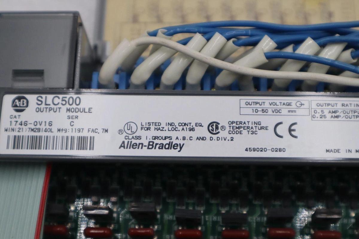 Used Allen Bradley 1746-OV16 Ser. C Output Module SLC 500 1746OV16 AB STOCK K-82-D