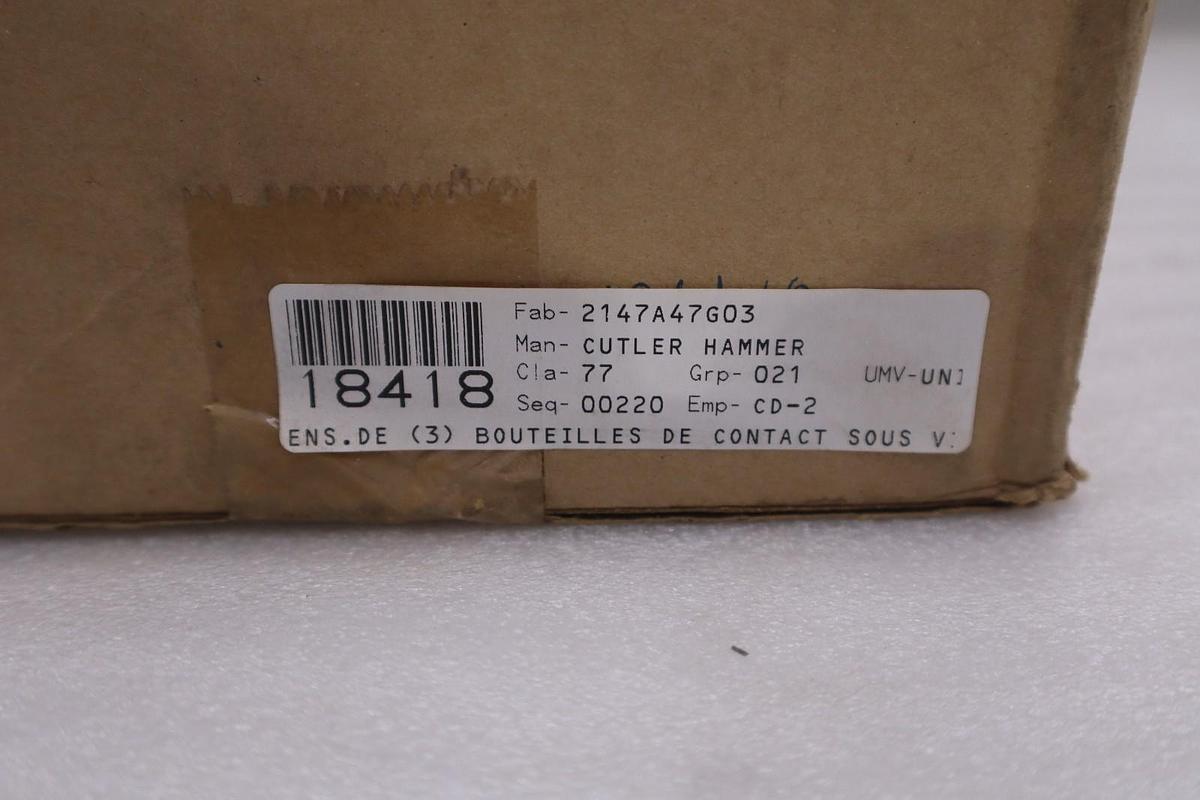 2147A47G03 - CUTLER HAMMER VACUUM INTERRUPTER ASSEMBLY KIT - STOCK SGF135