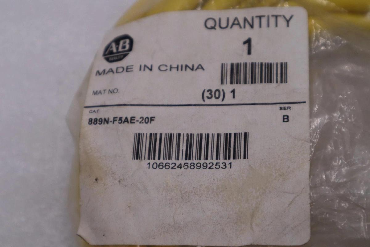 Allen Bradley 889N-F5AE-20F Connector Cable Ser. B STOCK H1530