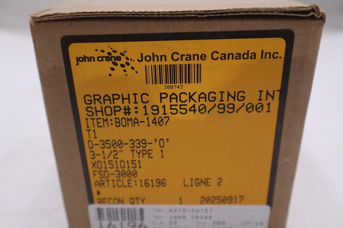 John Crane FSD3000/ FSD-3000 Spring Seal Assembly 3.5" - NEW - STOCK GF473A