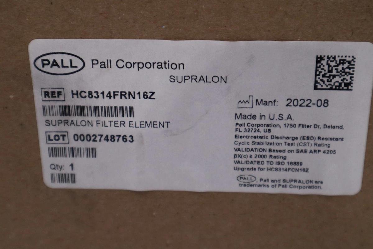 Used NEW PALL CORP Hydraulic Filter Element HC8314FRN16Z STK GF1214