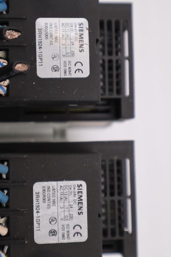 Used LOT OF 2 Siemens 3RH1921-1HA22-3AA1 Auxillary Contact Block STOCK H1850