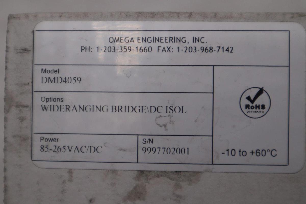 Used NEW OMEGA ENGINEERING DMD4059 TRANSMITTER - STOCK GF362A