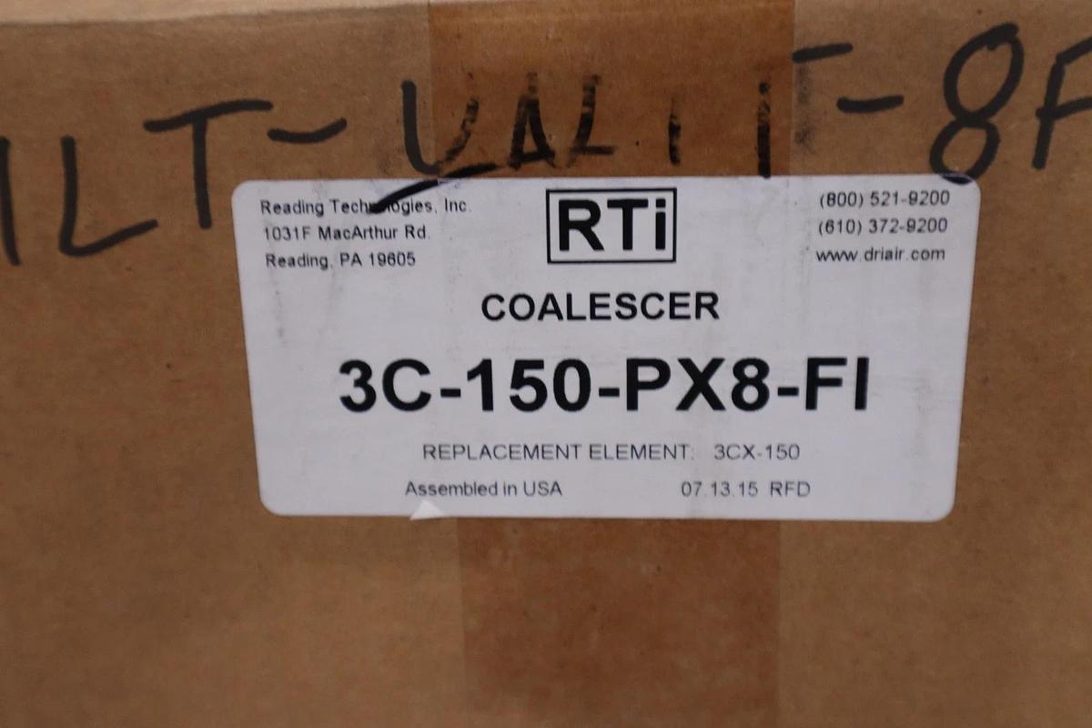 Used Reading Technologies Inc 3C-150-PX8-FI Coalescer Poly Bowl - STOCK GF1184