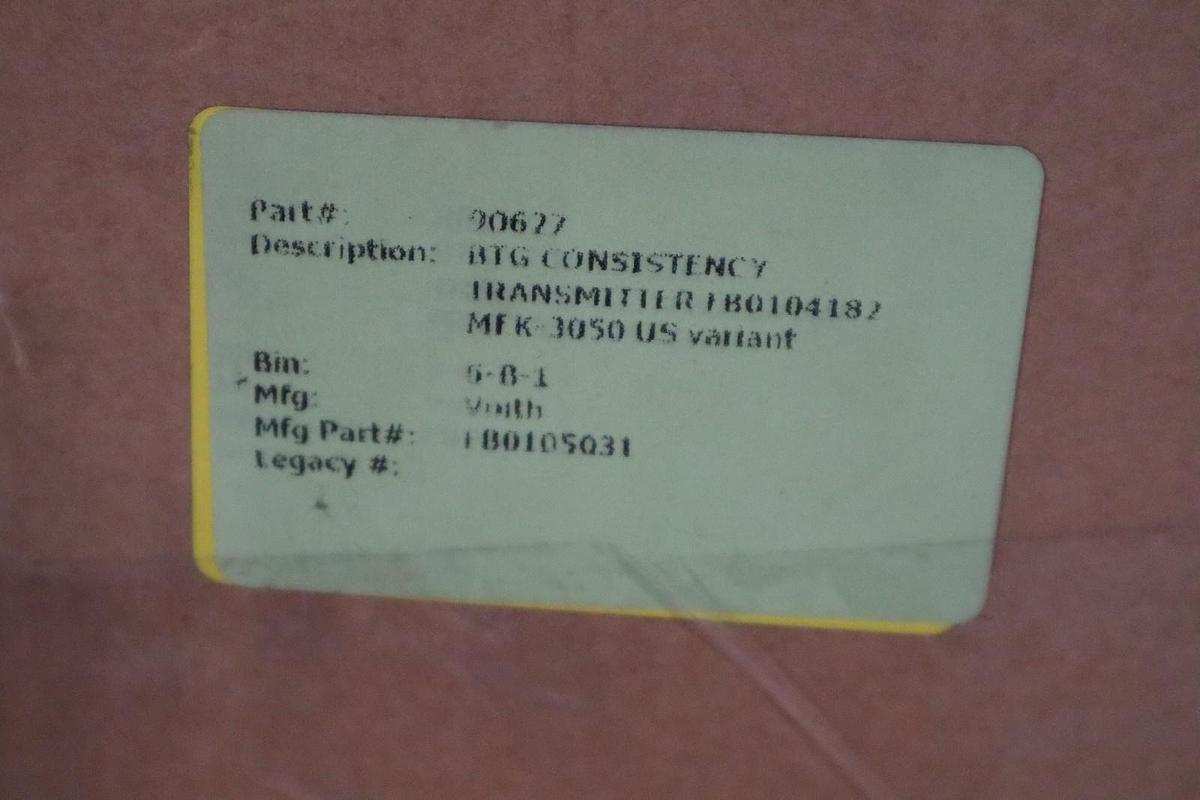 Used BTG MEK-3000 Twin Torque Rotating Consistency Transmitter (NO DISPLAY) NEW