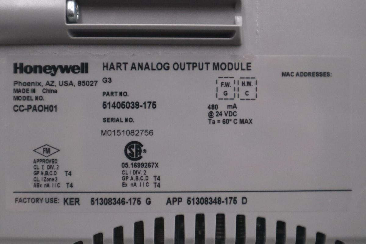 Used Honeywell CC-PAOH01 51405039-175 HEART ANALOG INPUT MODULE NEW UNIT STOCK G200A