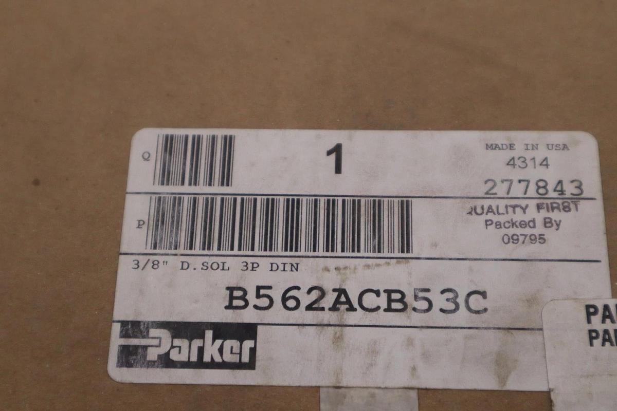 Used Parker B562ACB53C Air Control Valve 3/8" - STOCK GF485A