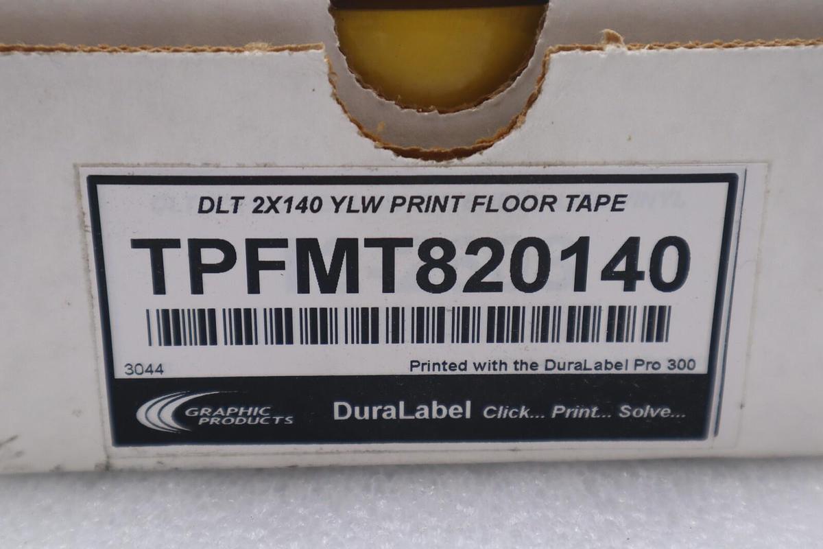 Used GRAPHIC PRODUCTS TPFMT820140 DURA LABEL PRINT FLOOR TAPE #2495