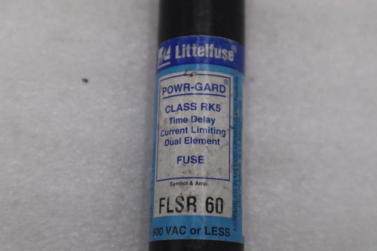 LOT OF 6 - LITTELFUSE FLSR-60 FLSR 60 DUAL ELEMENT TIME-DELAY FUSE STOCK H598A 79458170115