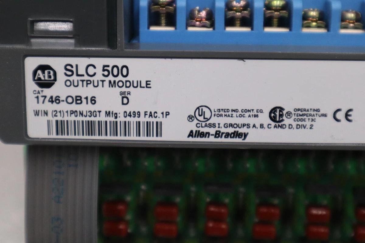 Used Allen Bradley 1746-OB16 Ser. D SLC 500 16-Point DC Output Module STOCK K-103-D
