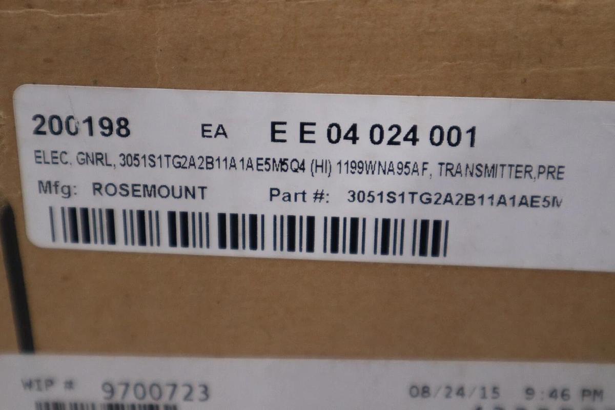 Used Rosemount 3051S / 3051S1TGA2B11A1AE5M5Q4 Transmitter NEW #G122