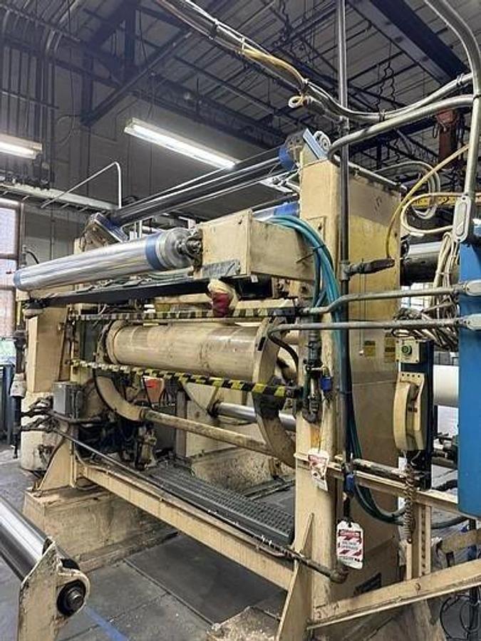 Used 65" WIDE EGAN TURRET REWIND WITH SPLICER 50" DIAMETERS