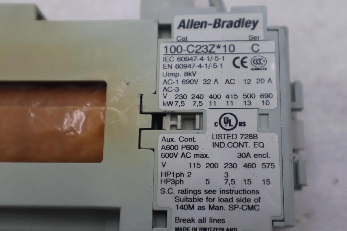 Used Allen Bradley 100-C23Z*10 series C Contactor AB STOCK B-1532