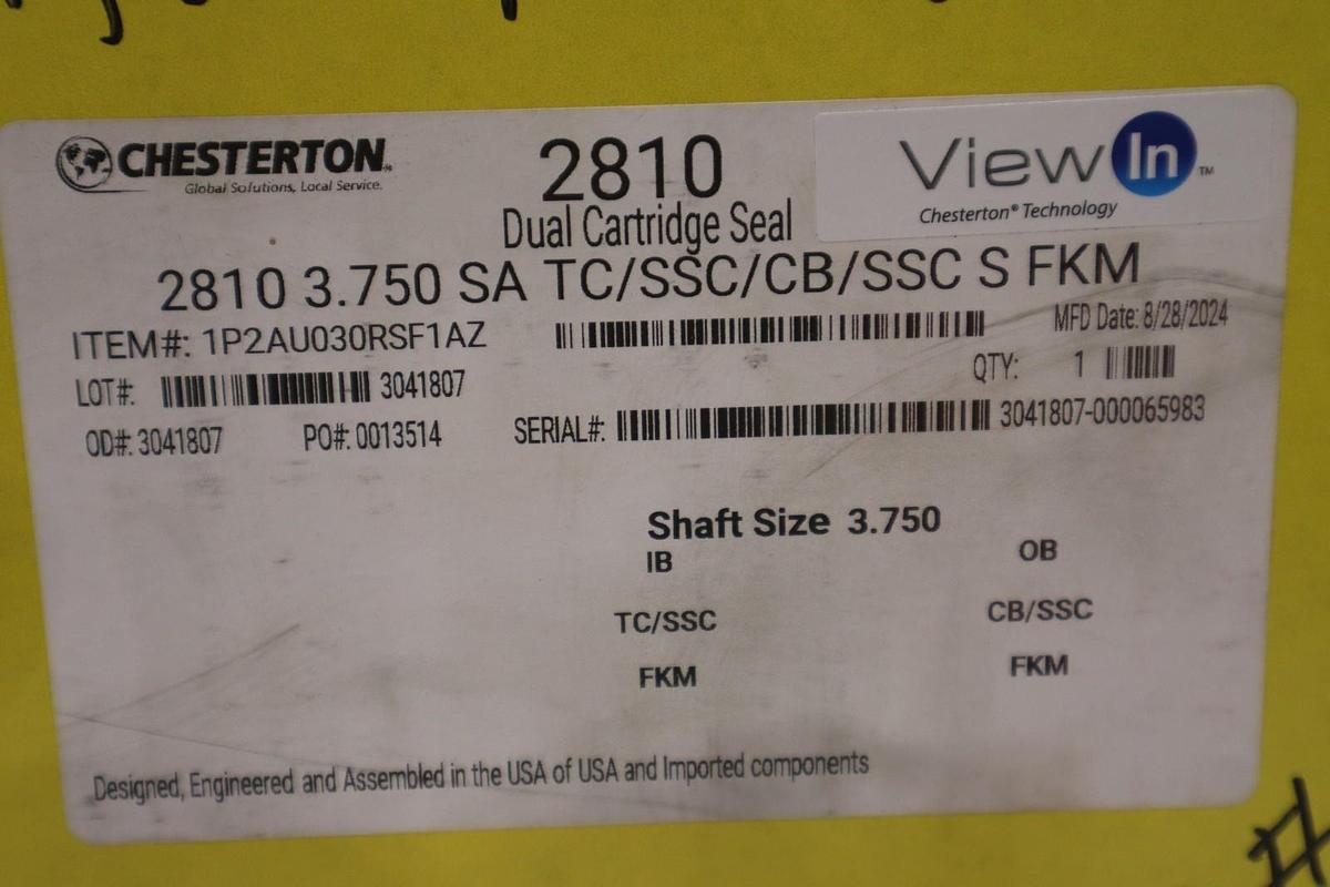 Used CHESTERTON 2810 3.750 DUAL CARTRIDGE SEAL STOCK #1446B